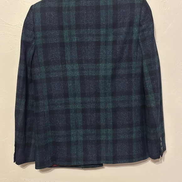 VINTAGE John Meyer Plaid wool blazer‎ single button Sz 8 - Picture 9 of 9